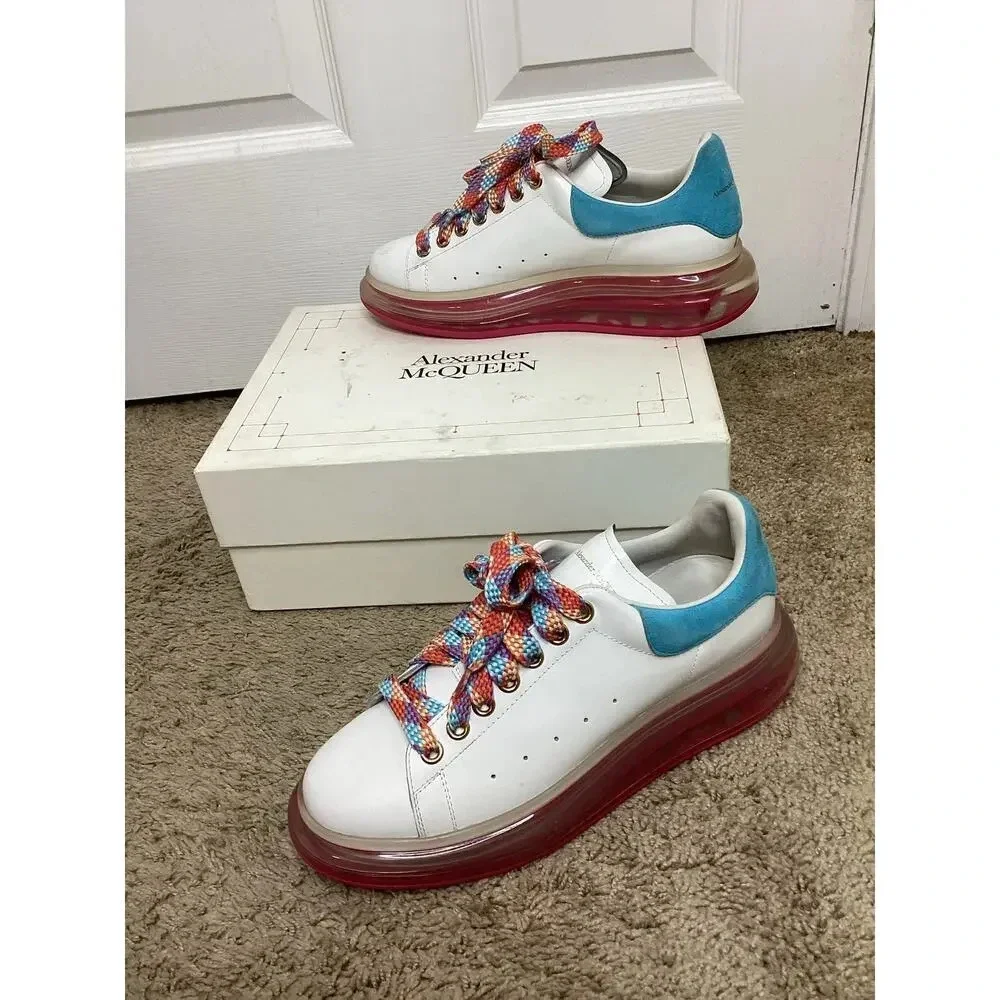 Limited Edition Alexander McOueen Larry Sneakers - size 41 white with pink sole
